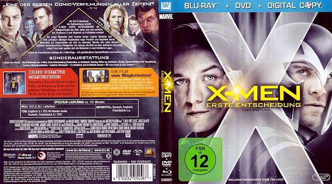 X Men Erste Entscheidung blu ray cover german