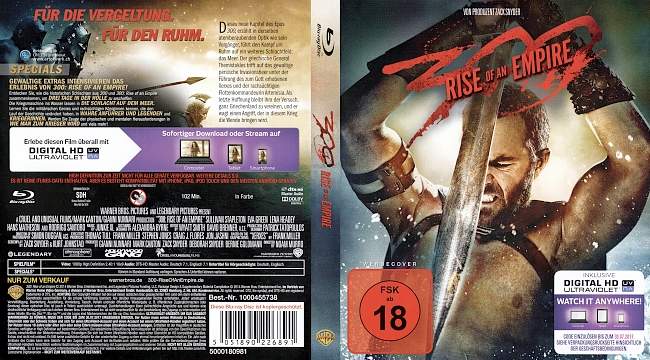 300 Rise of an Empire german blu ray cover