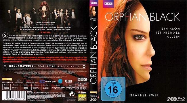 Orphan Black Ein Klon ist niemals allein Staffel 2 S02 Season 2 blu ray cover german