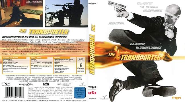 The Transporter Jason Statham blu ray cover german