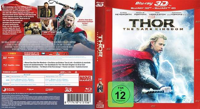 Thor The Dark Kingdom Dark World blu ray cover german