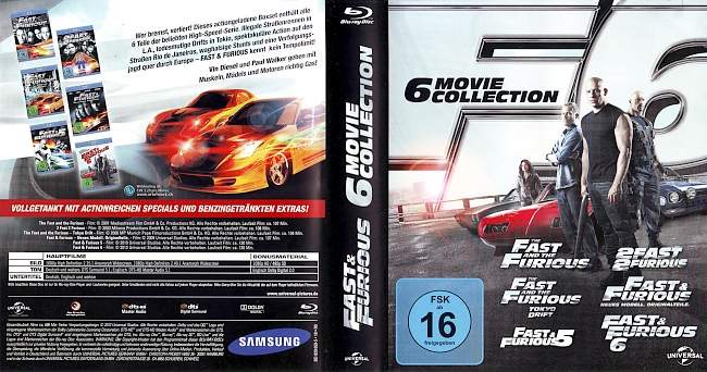Fast and Furious Collection german blu ray cover