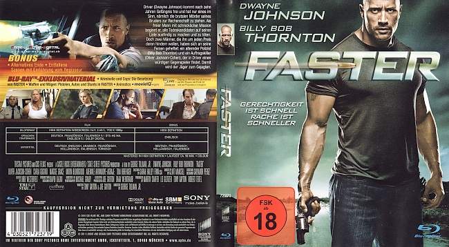 Faster blu ray cover german