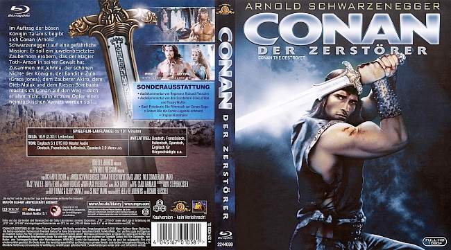 Conan der Zerstoerer german blu ray cover