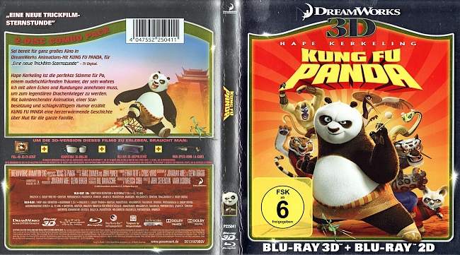 Kung Fu Panda 1 3D blu ray cover german