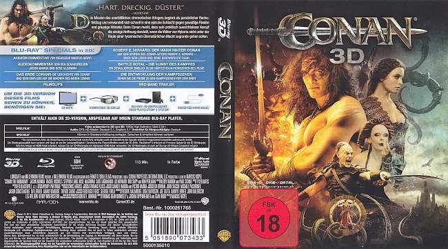 Conan der Barbar 2011 3D blu ray cover german