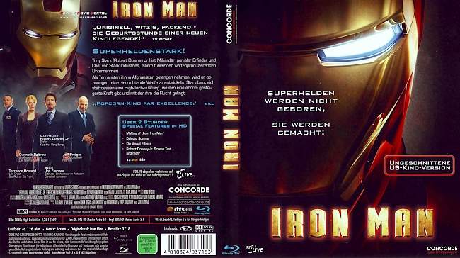 Iron Man blu ray cover german