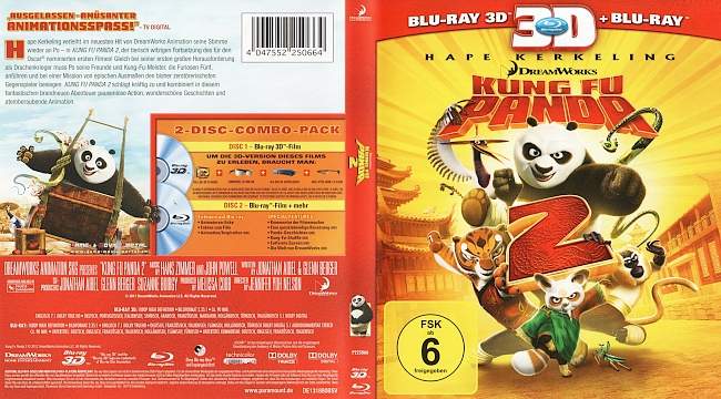 Kung Fu Panda 2 3D blu ray cover german