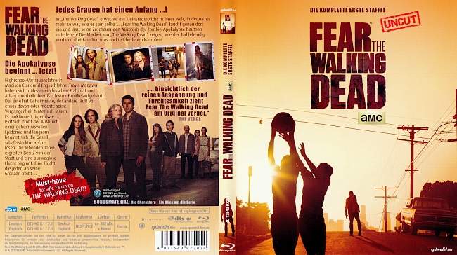 Fear the Walking Dead Staffel 1 S01 german blu ray cover
