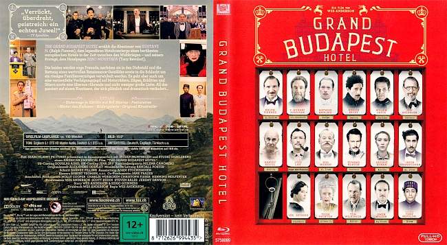 Grand Budapest Hotel blu ray cover german