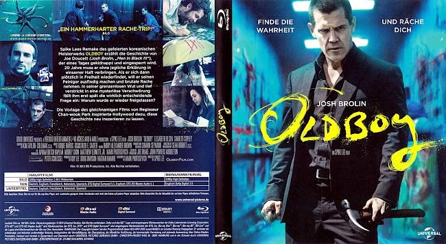 Oldboy Josh Brolin blu ray cover german