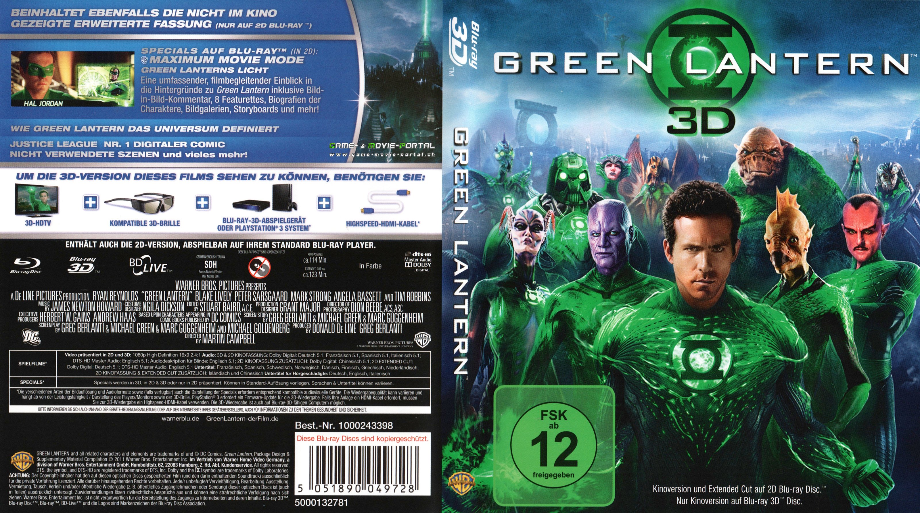 Download Green Lantern 3d Blu Ray Cover German German Dvd Covers