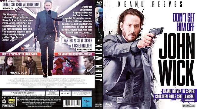 John Wick Keanu Reeves german blu ray cover