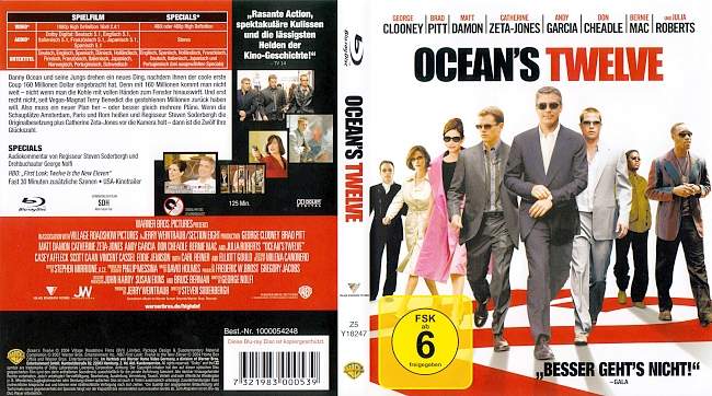 Oceans Twelve Oceans 12 blu ray cover german