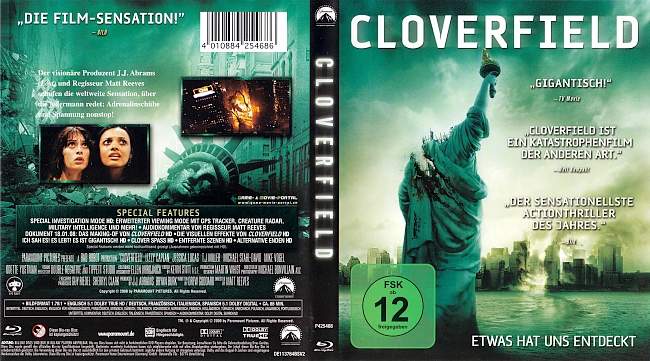 Cloverfield cover bluray german blu ray cover