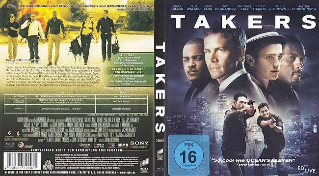 Takers blu ray cover german