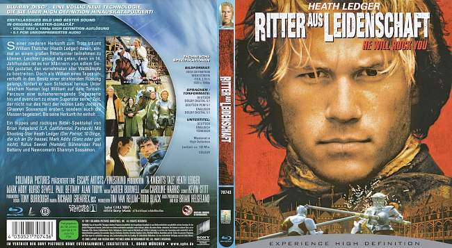 Ritter aus Leidenschaft blu ray cover german