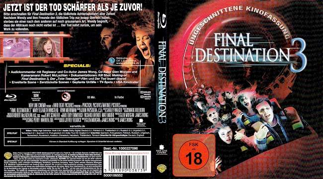 Final Destination 3 german blu ray cover