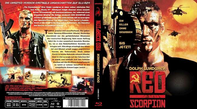 Red Scorpion Dolph Lundgren blu ray cover german