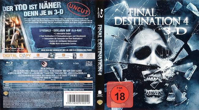 Final Destination 4 blu ray cover german