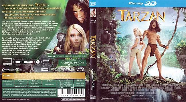 Tarzan 3D blu ray cover german