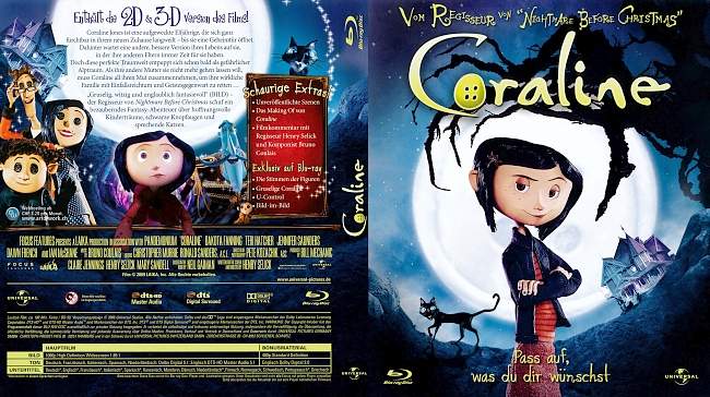 Coraline german blu ray cover