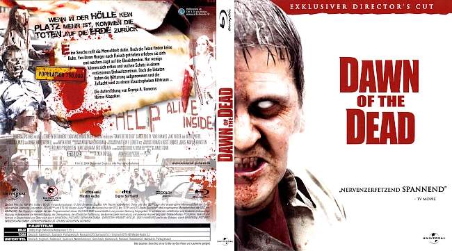 Dawn of the Dead german blu ray cover