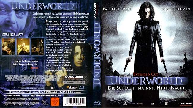 Underworld 1 Kate Beckinsale blu ray cover german