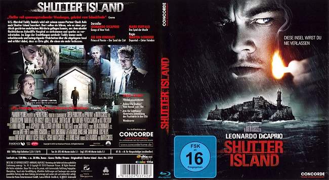 Shutter Island Leonardo DiCaprio blu ray cover german