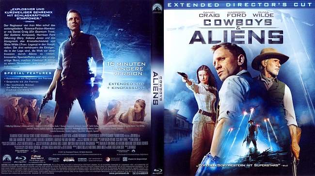 Cowboys and Aliens german blu ray cover