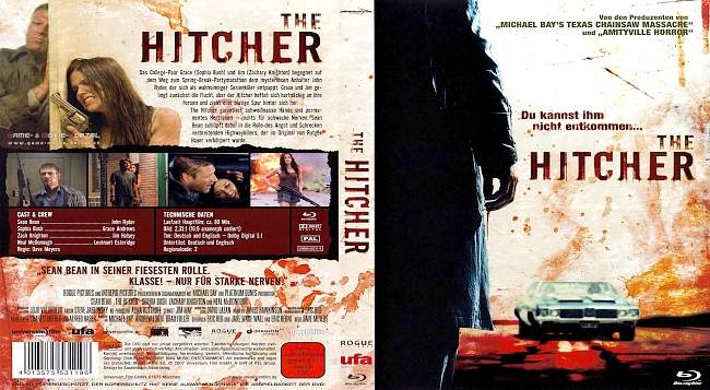 The Hitcher Sean Bean Michael Bay Steve Jablonsky german blu ray cover