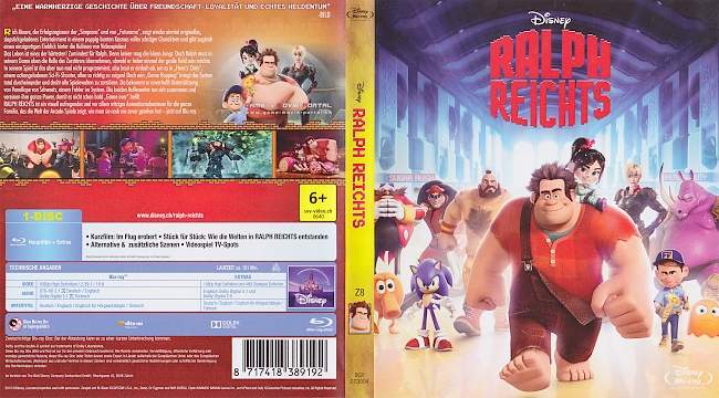 Ralph Reichts Wreck It Ralph blu ray cover german