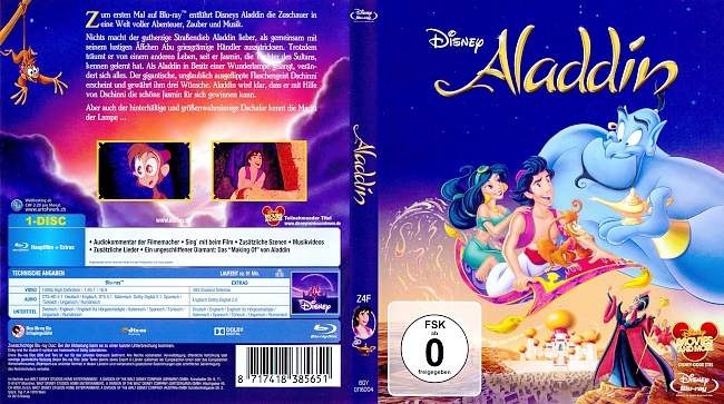 Aladdin german blu ray cover