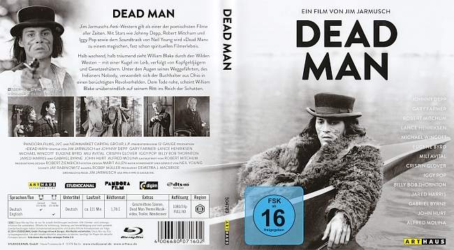 Dead Man Johnny Depp blu ray cover german