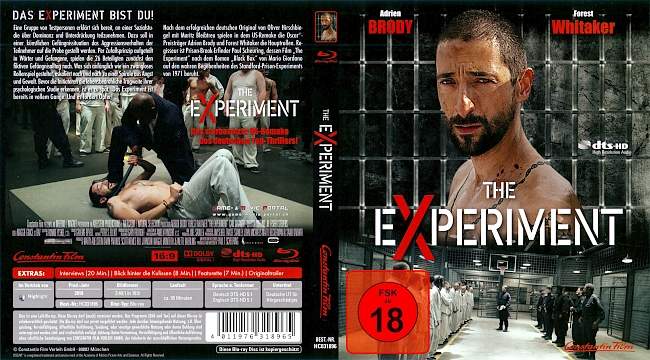 The Experiment Adrien Brody blu ray cover german