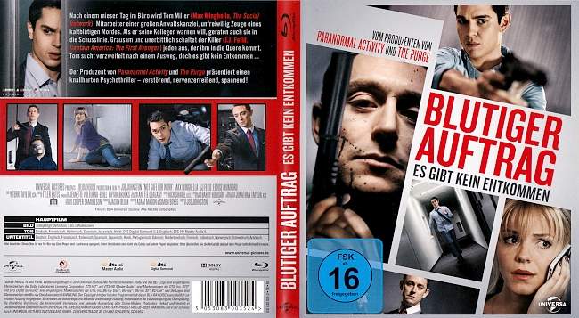 Blutiger Auftrag es gibt kein Entkommen Not Safe For Work blu ray cover german