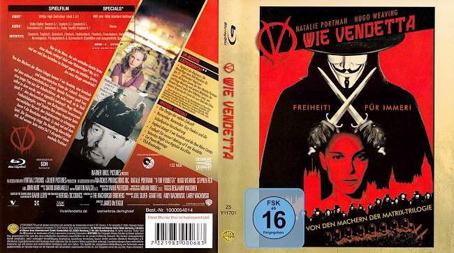 V wie Vendetta blu ray cover german