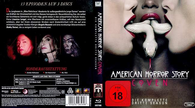 American Horror Story Staffel 3 S03 Coven german blu ray cover