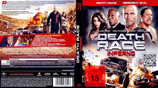 Death Race 3 Inferno german blu ray cover