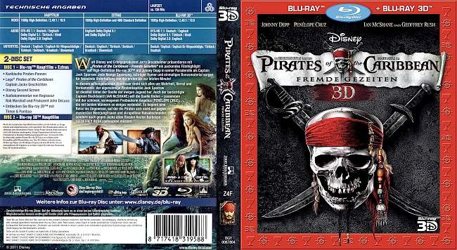 Fluch der Karibik 4 3D blu ray cover german