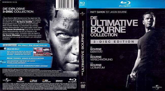 Bourne Collection die ultimative german blu ray cover