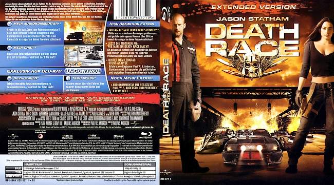 Death Race Jason Statham Extended Version german blu ray cover