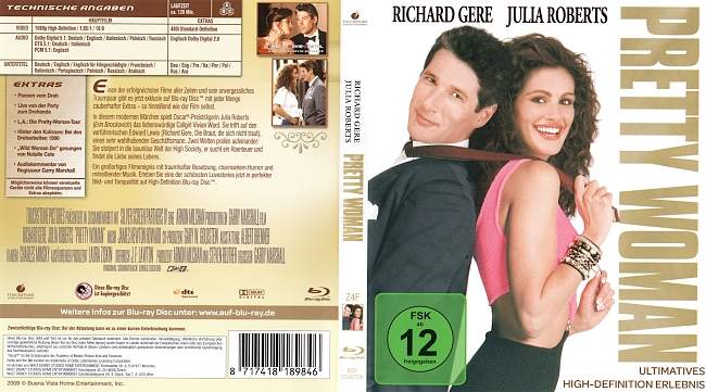 Pretty Woman Richard Gere Julia Roberts blu ray cover german