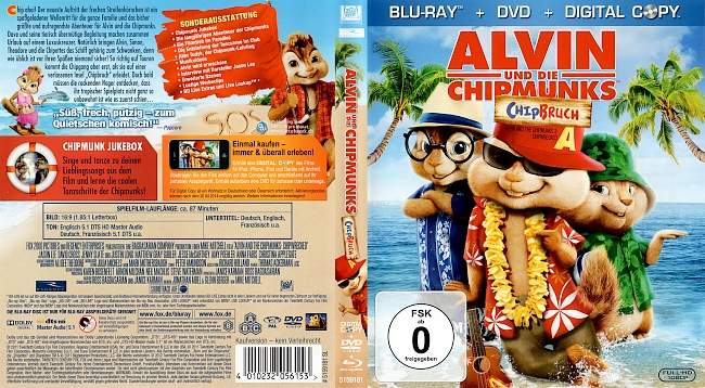 Alvin und die Chipmunks 3 Chipbruch german blu ray cover