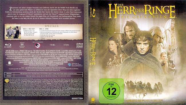 Der Herr der Ringe 1 Die Gefaehrten german blu ray cover