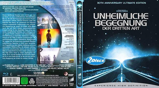 Unheimliche Begegnung der dritten Art Anniversary Edition blu ray cover german