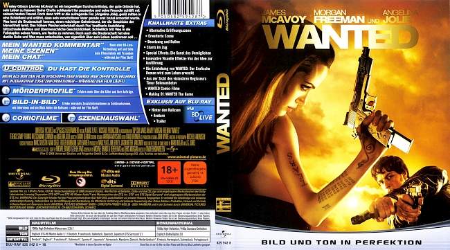 Wanted blu ray cover german
