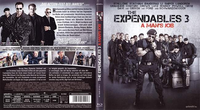 The Expendables 3 A Mans Job blu ray cover german