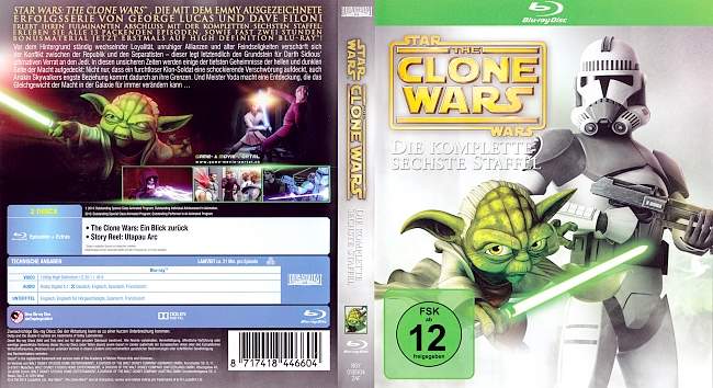Star Wars The Clone Wars S06 Staffel 6 Season 6 blu ray cover german