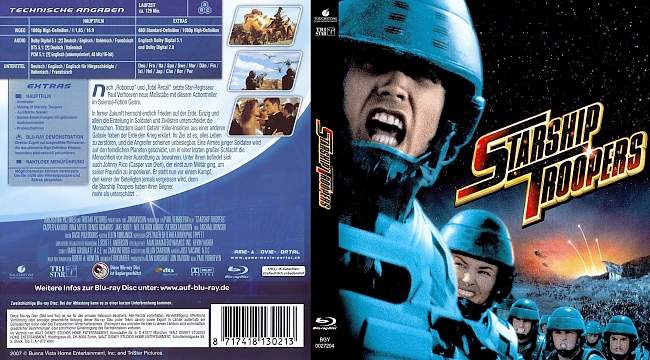 Starship Troopers 1 blu ray cover german